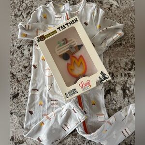Angel Dear Camping Print Baby Pajama Set